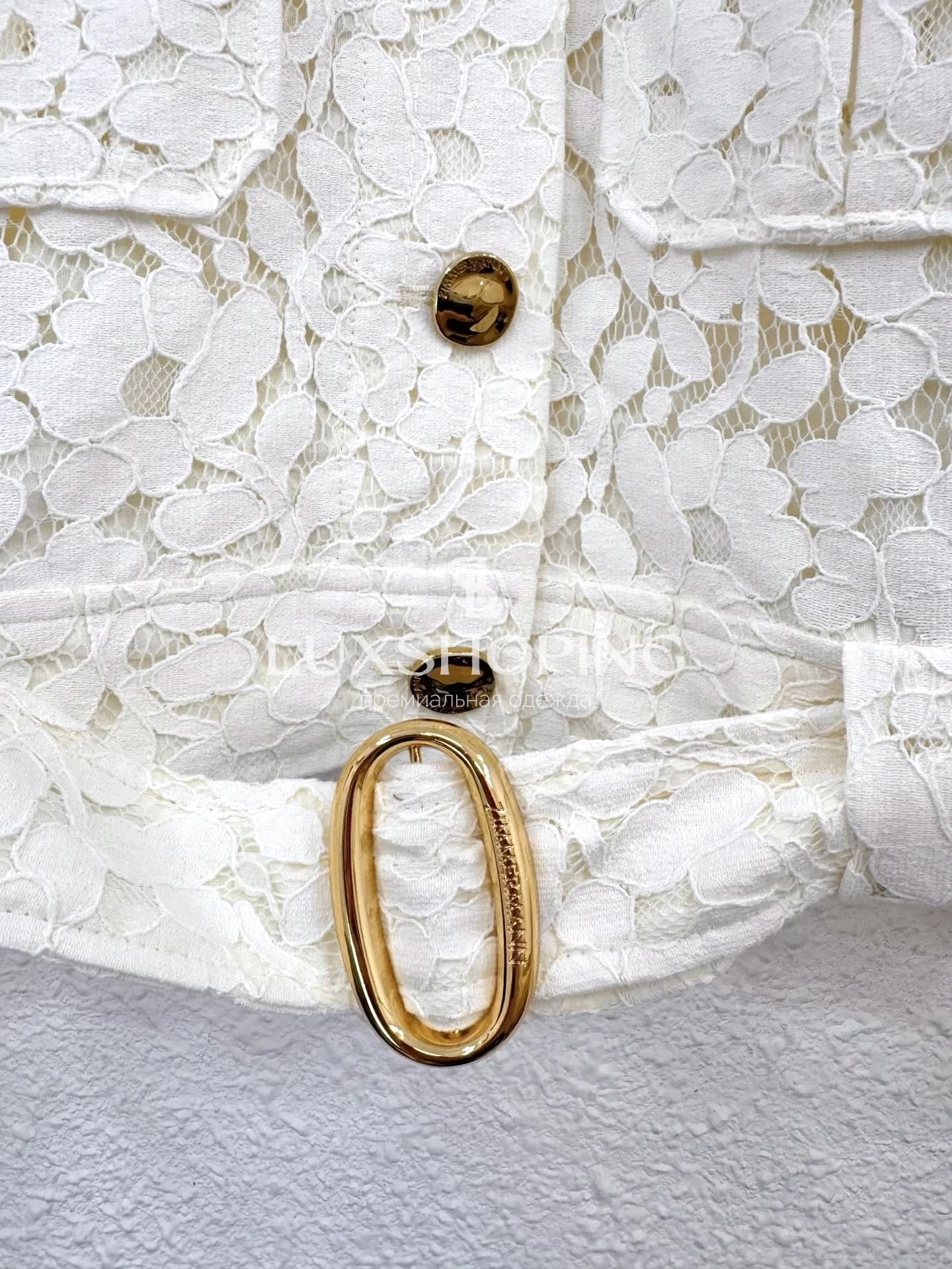 Комплект Zimmermann "Illuminate" из кружева: укороченный жакет и шорты - фото 14