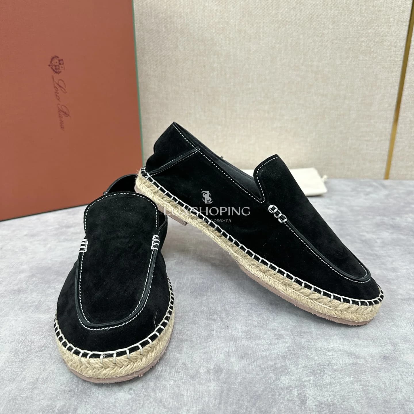 Черные эспадрильи Loro Piana Fisherman - фото 4