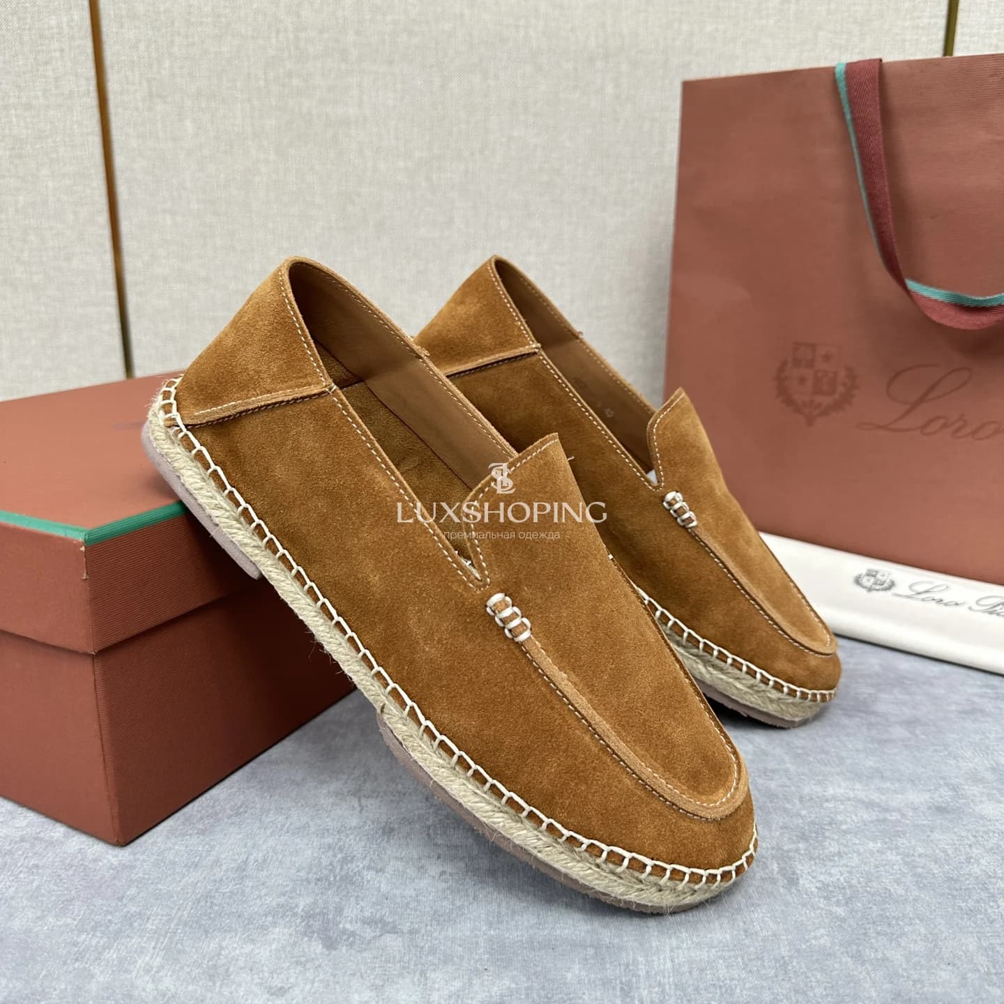 Коричневые эспадрильи Loro Piana Fisherman - фото 5