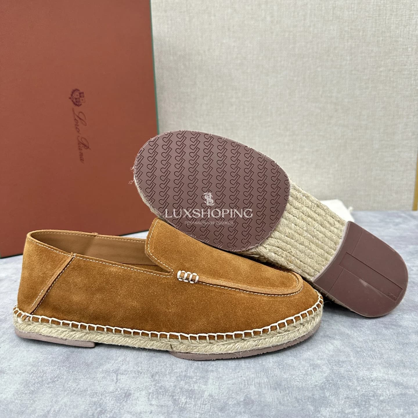 Коричневые эспадрильи Loro Piana Fisherman - фото 6