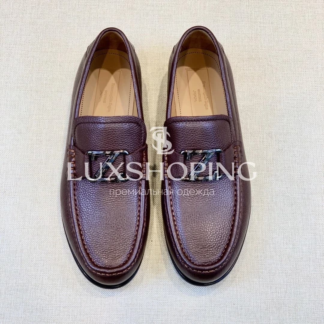 Коричневые мокасины Zegna - фото 4