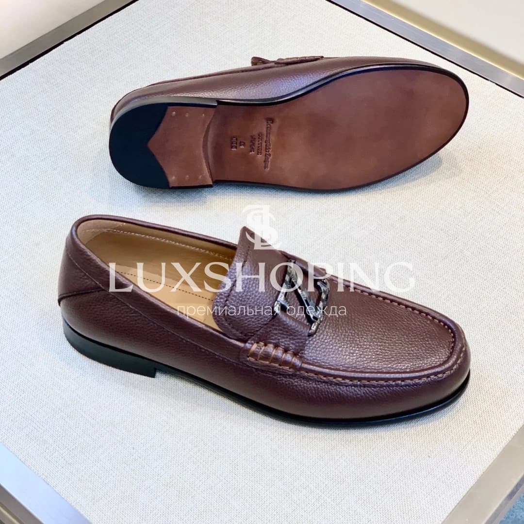 Коричневые мокасины Zegna - фото 5