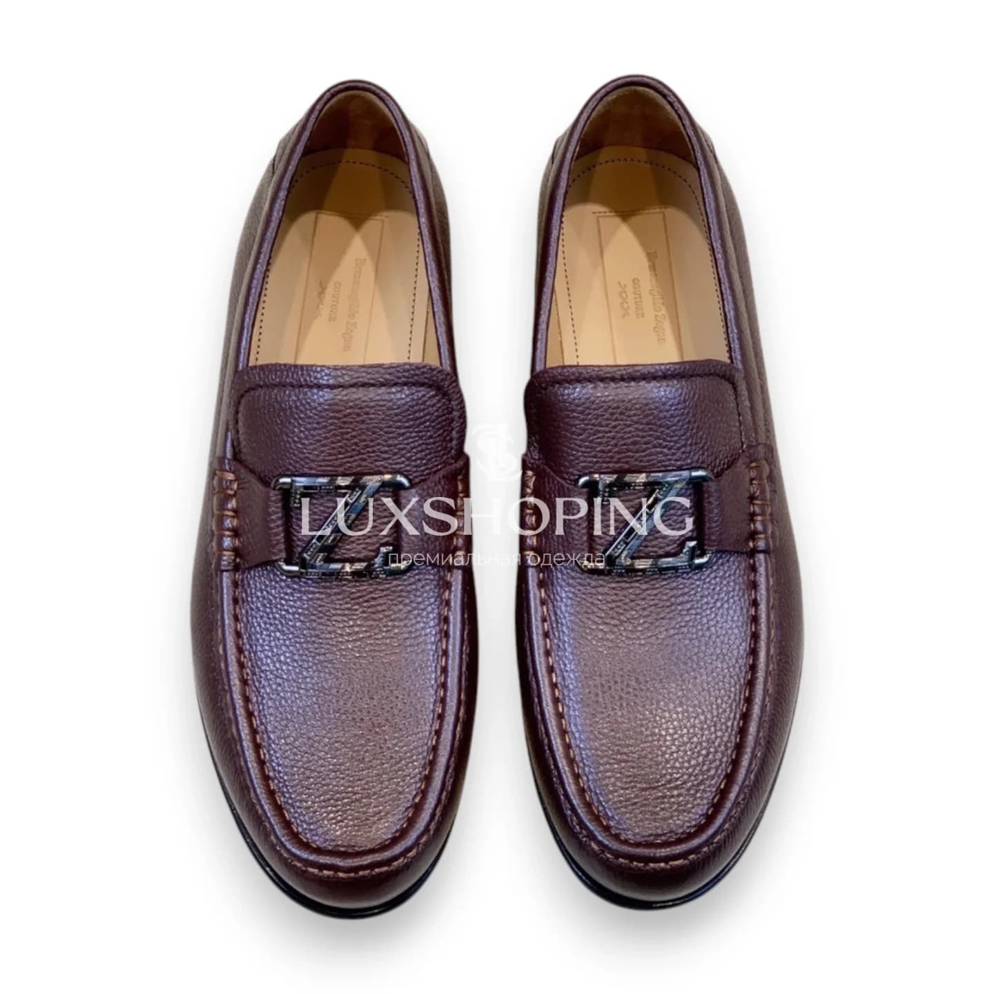 Коричневые мокасины Zegna - фото 6