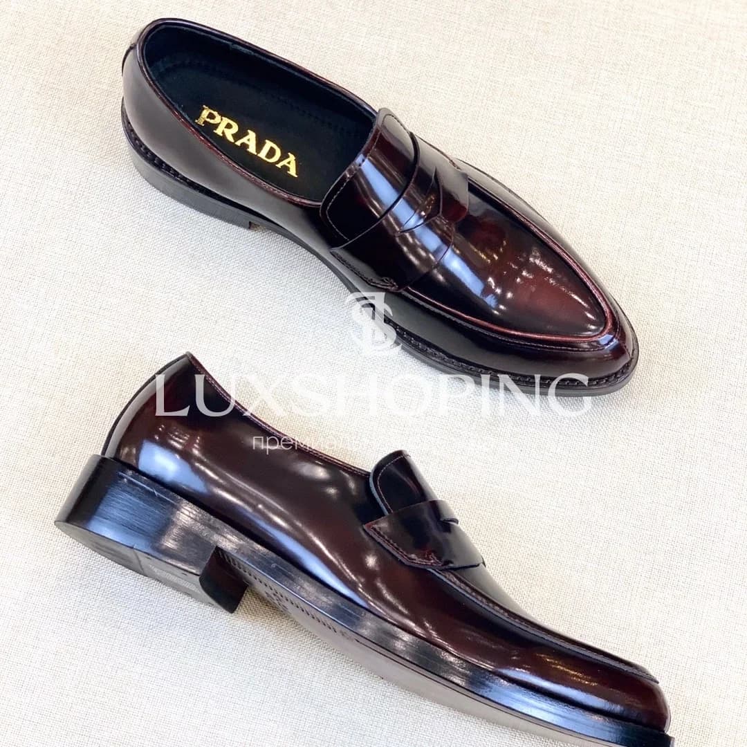 Коричневые туфли Prada лаковые - фото 3