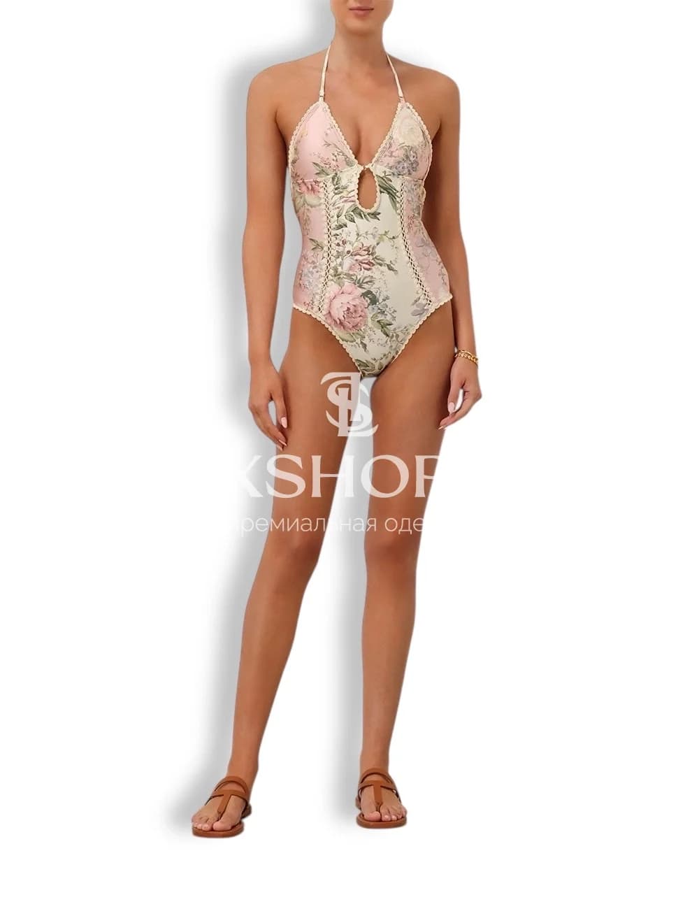 ZIMMERMANN Waverly Keyhole Crochet One-Piece Swimsuit