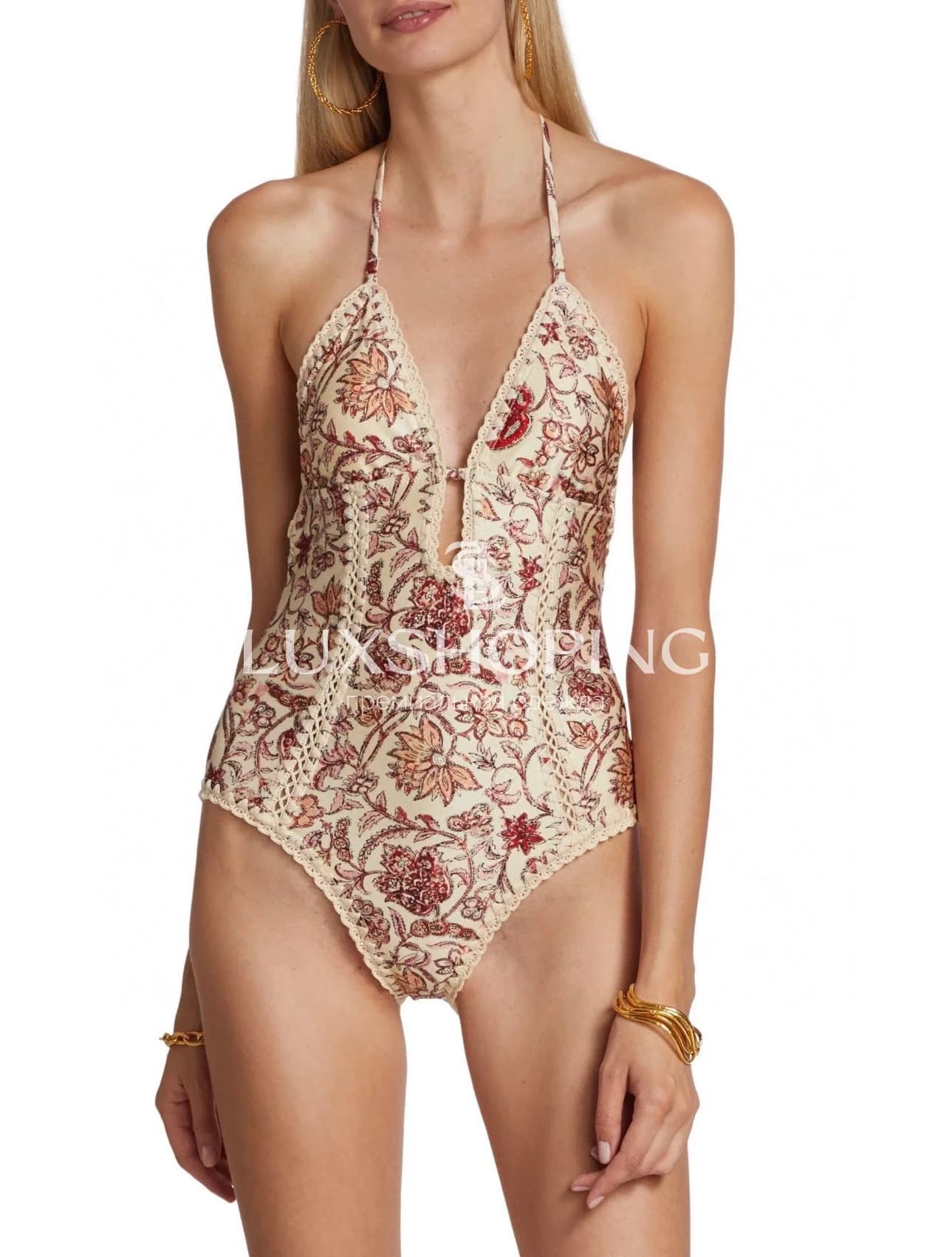 Zimmermann - купальник Vitali Keyhole Crochet One-Piece - фото 6