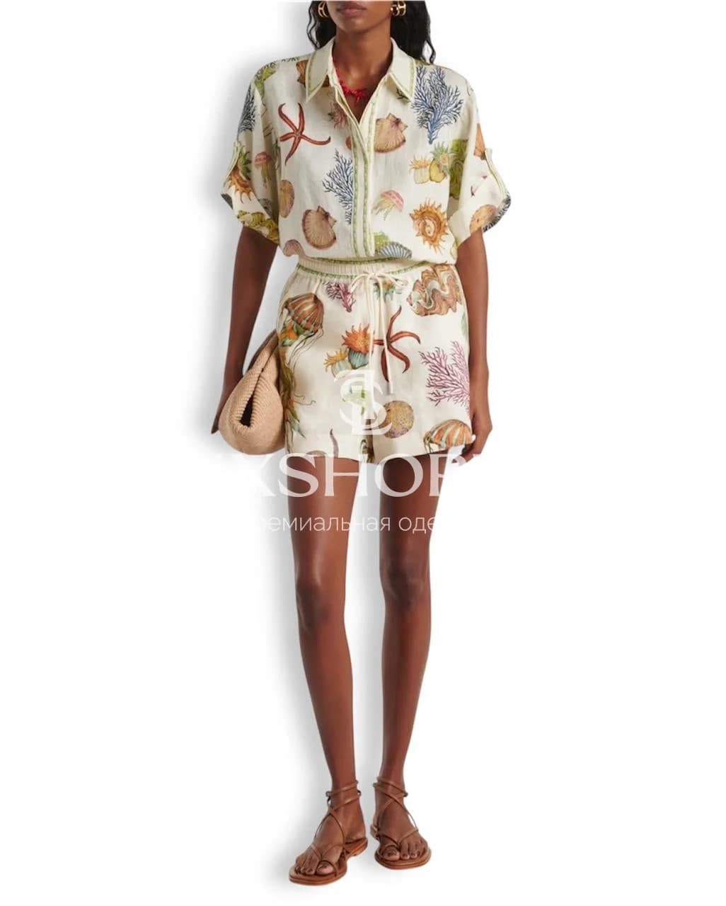 Рубашка и шорты Alemais s82 из льна