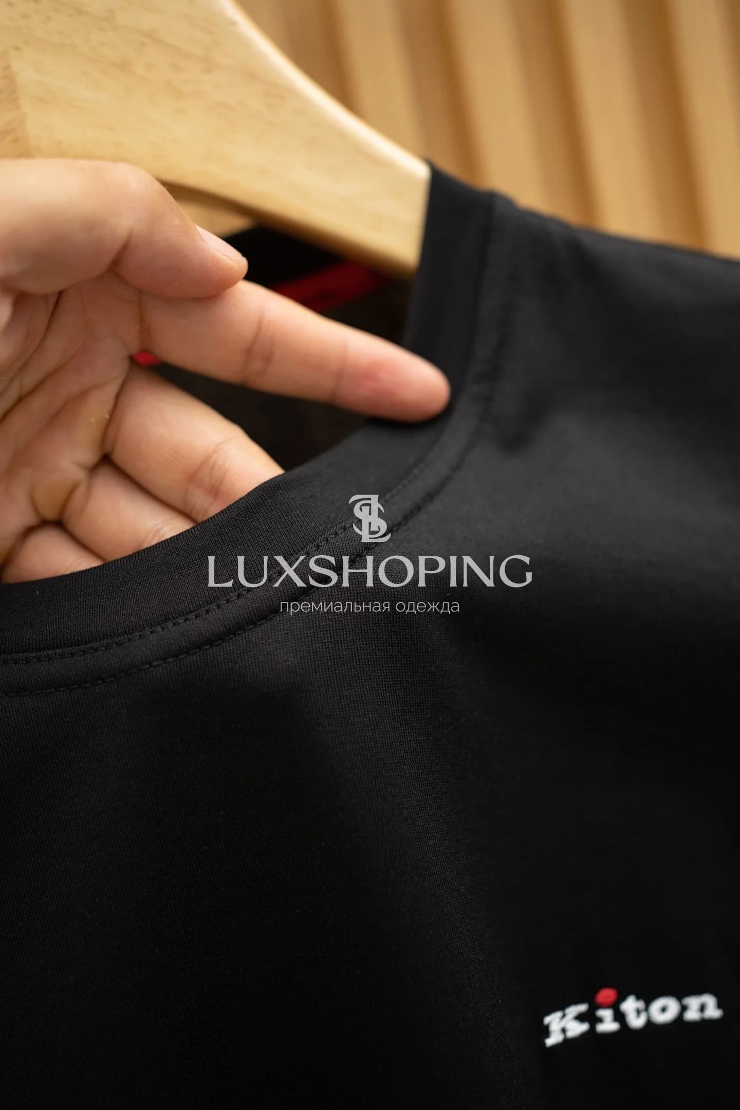 Футболка Kiton 2025/SS Чёрная Ночь - фото 2