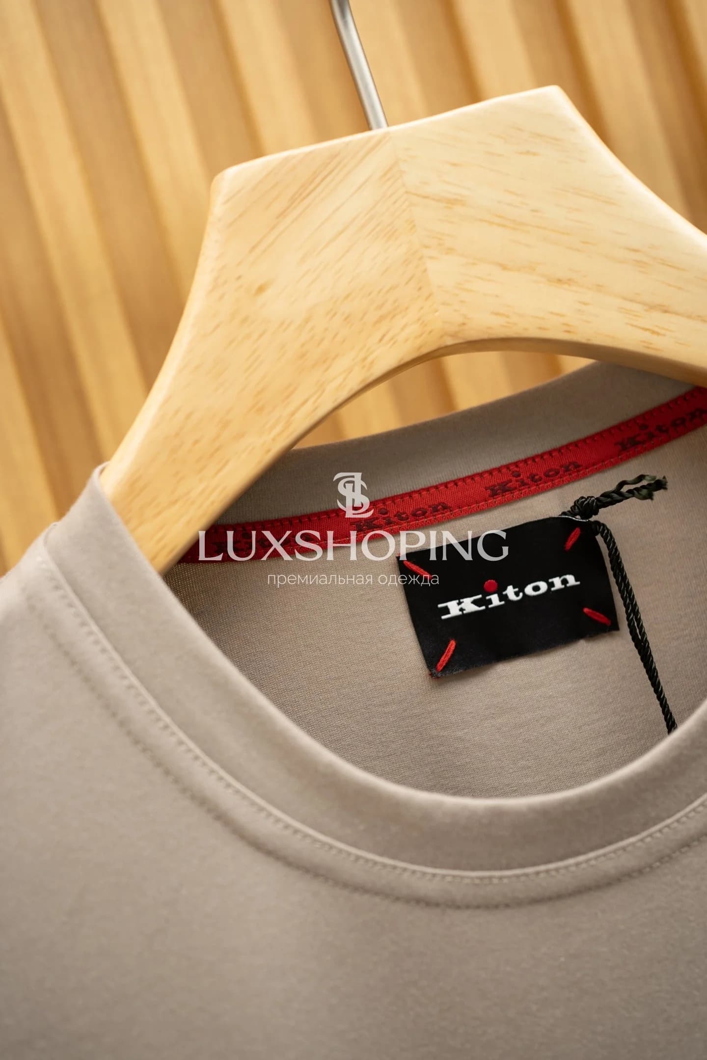 Футболка Kiton2025/SS Бежевый Мираж - фото 7