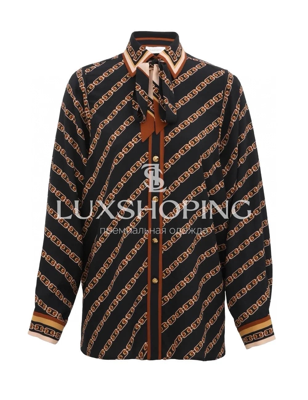 Комплект Zimmermann из коллекции ILLUMINATE: шелковая рубашка с бантом + широкие брюки с поясом - фото 8