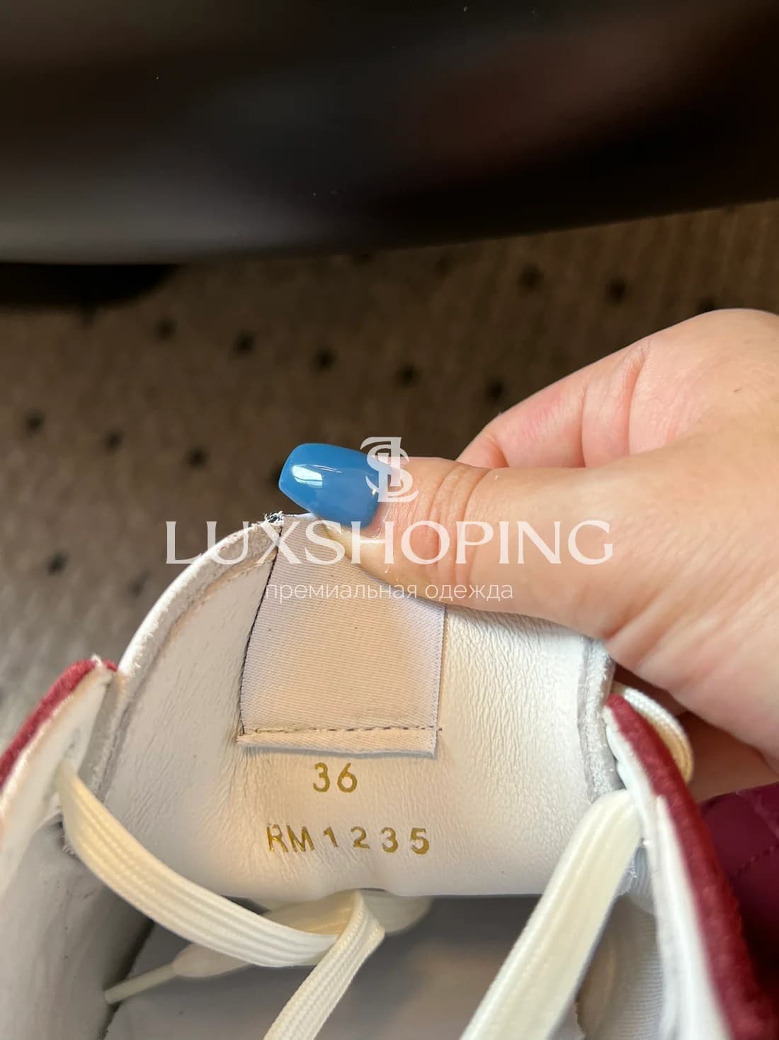 Кроссовки loewe красные l1 - фото 8