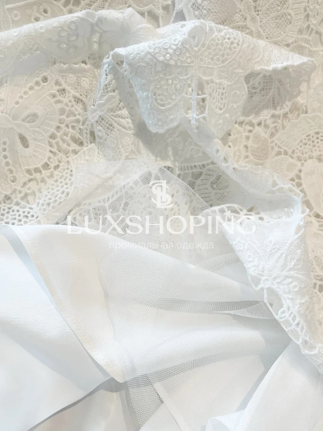 Dior юбка миди с 3D-бабочками из кружева - фото 6