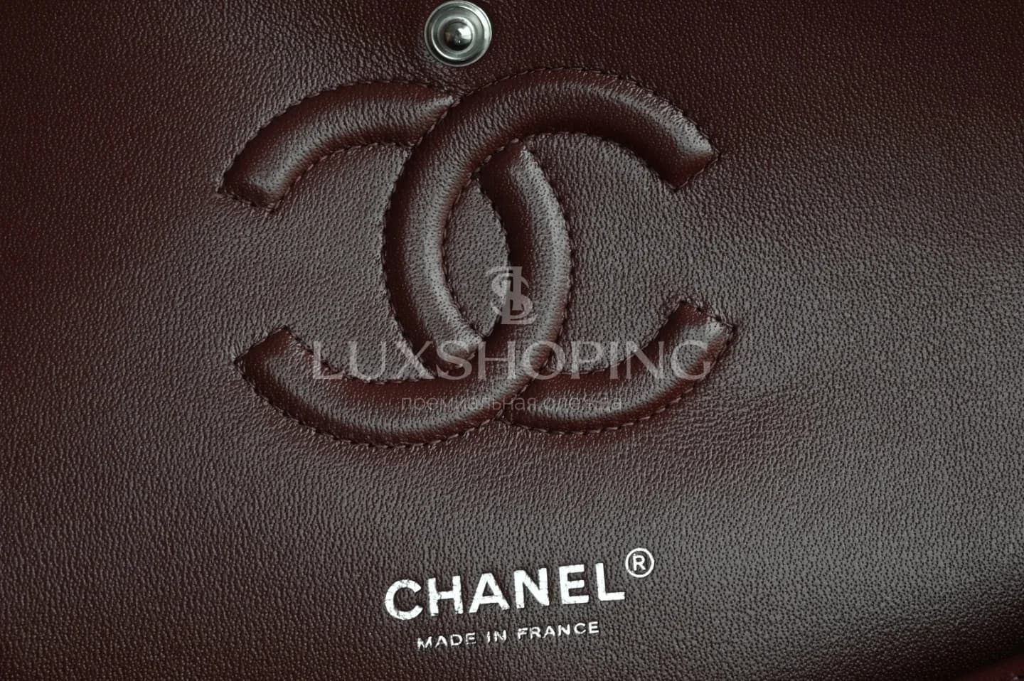 Сумка Chanel 25S Classic Flap среднего размера бордовая 15.5×25.5×6.5 см - фото 7