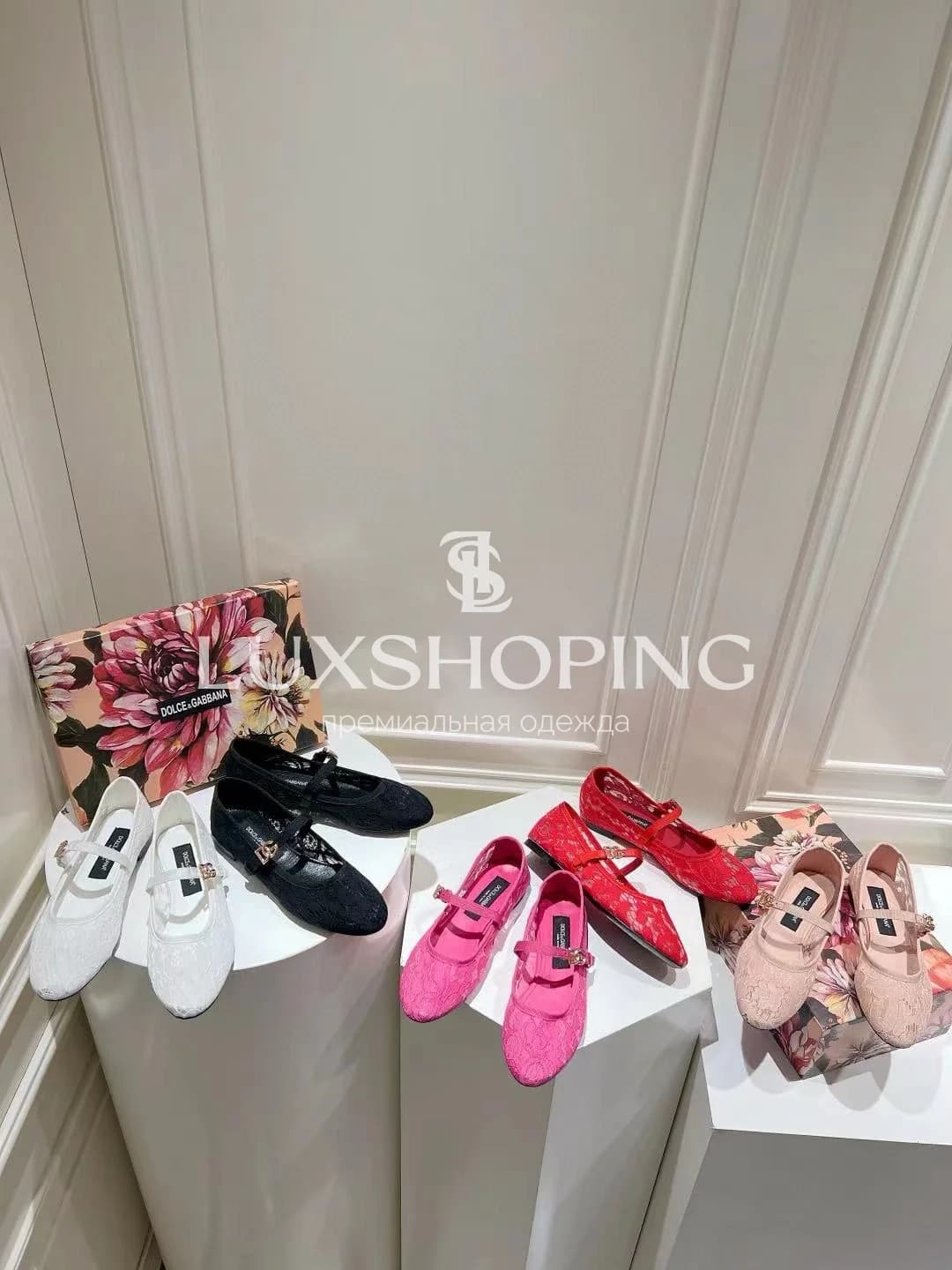 DOLCE &amp; GABBANA кружевные балетки с ремешком черные - фото 9