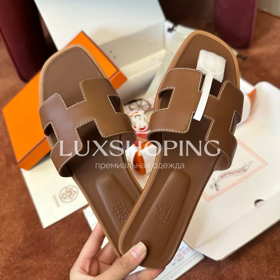 Шлепанцы Hermes Oran art9 - фото 7