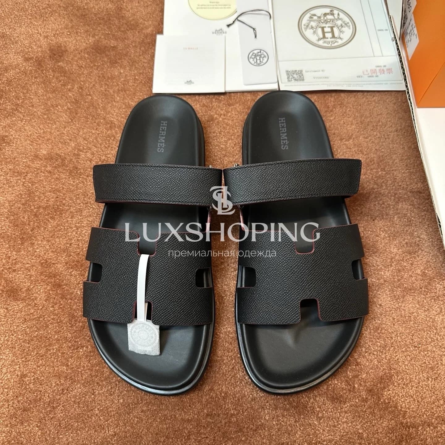 Шлепанцы Hermes Chypre ch1 - фото 4