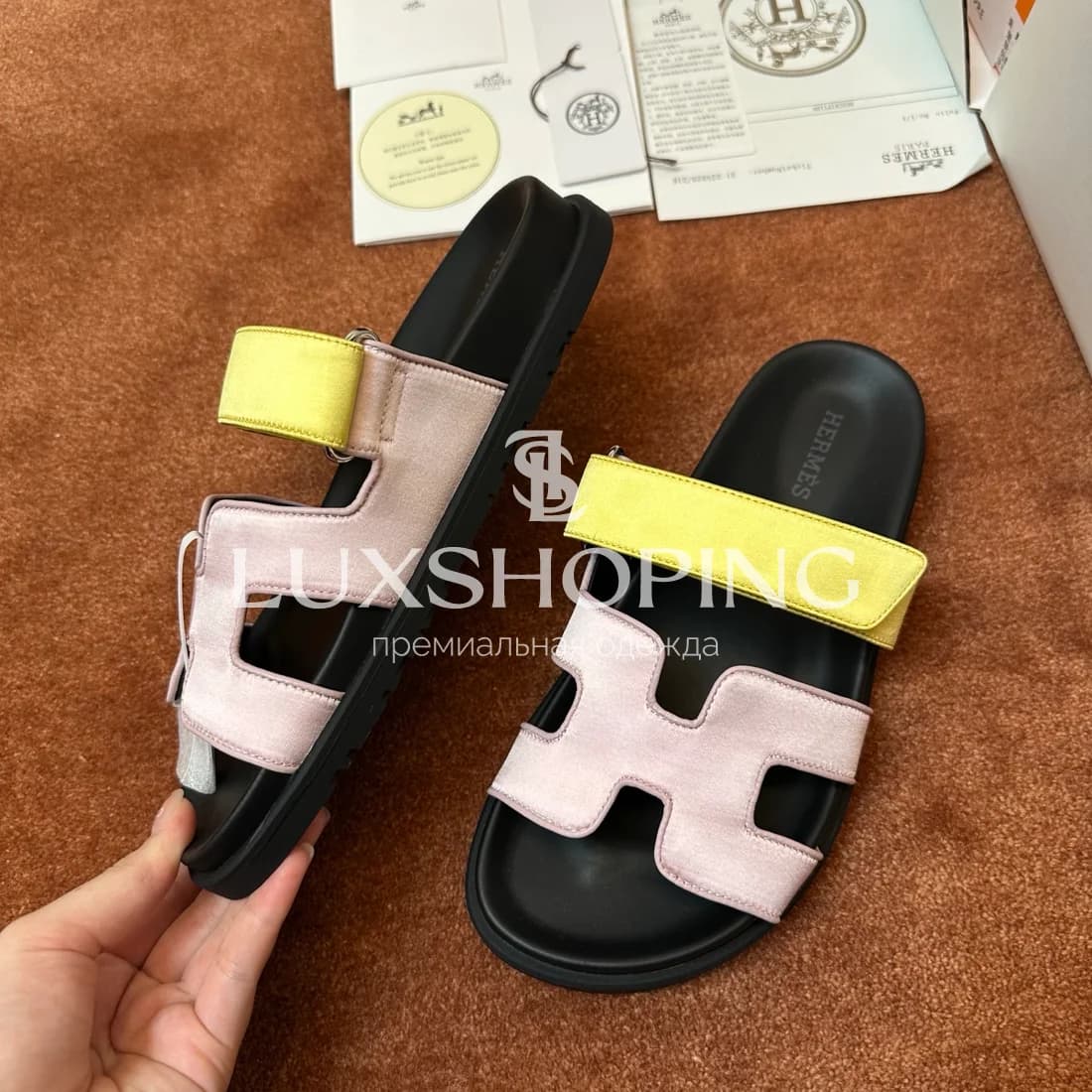 Шлепанцы Hermes Chypre ch3 - фото 8