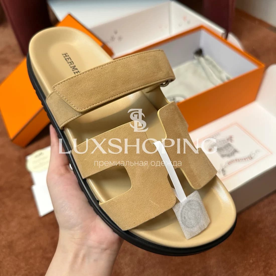 Шлепанцы Hermes Chypre ch4 - фото 3