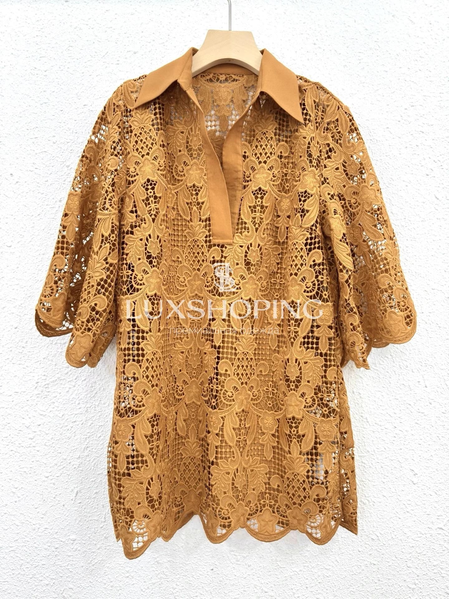 Комплект Zimmermann Coco: кружевная рубашка + брюки + топ - фото 9