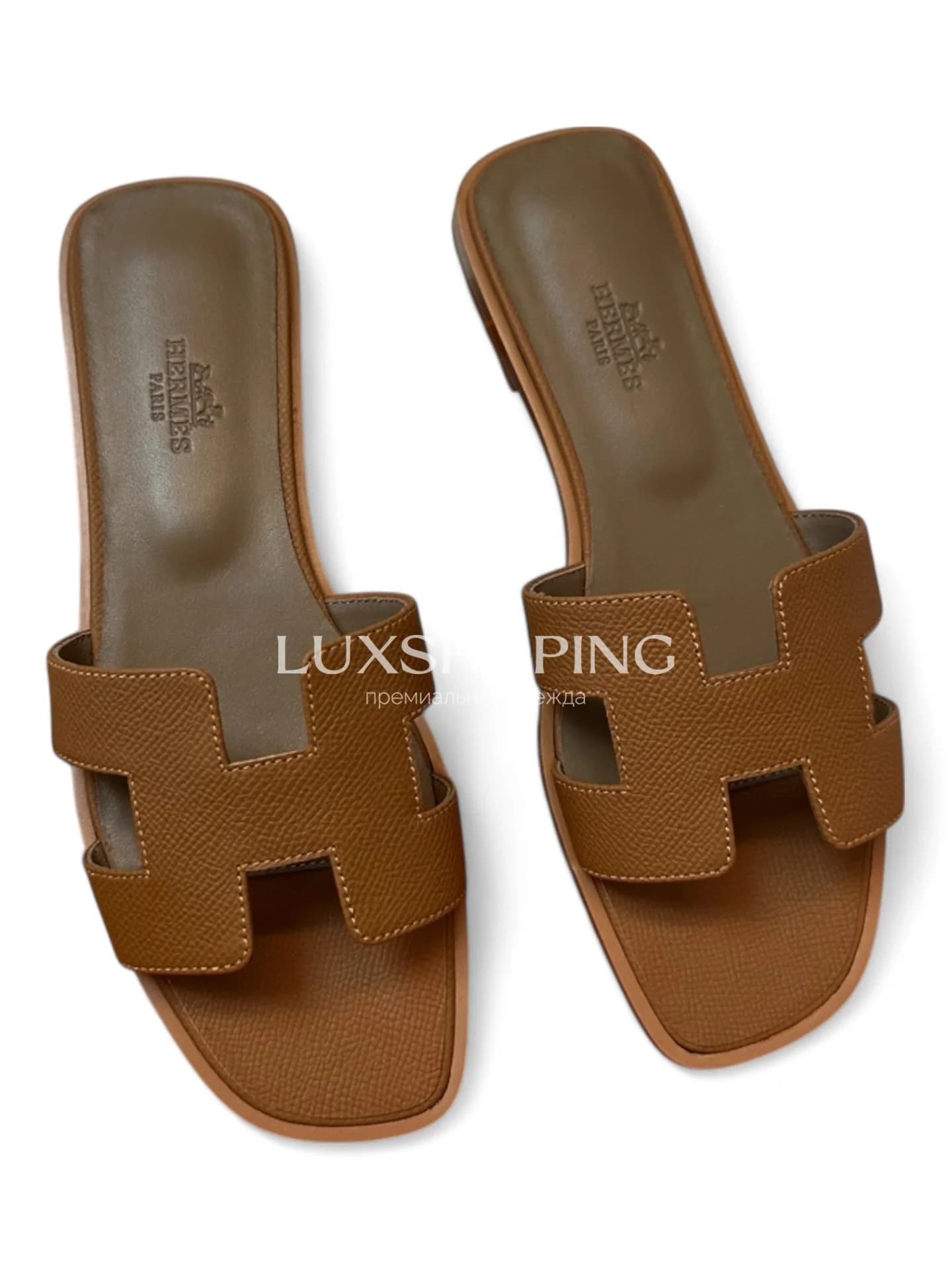 Шлепанцы Hermes Oran зернистые art35