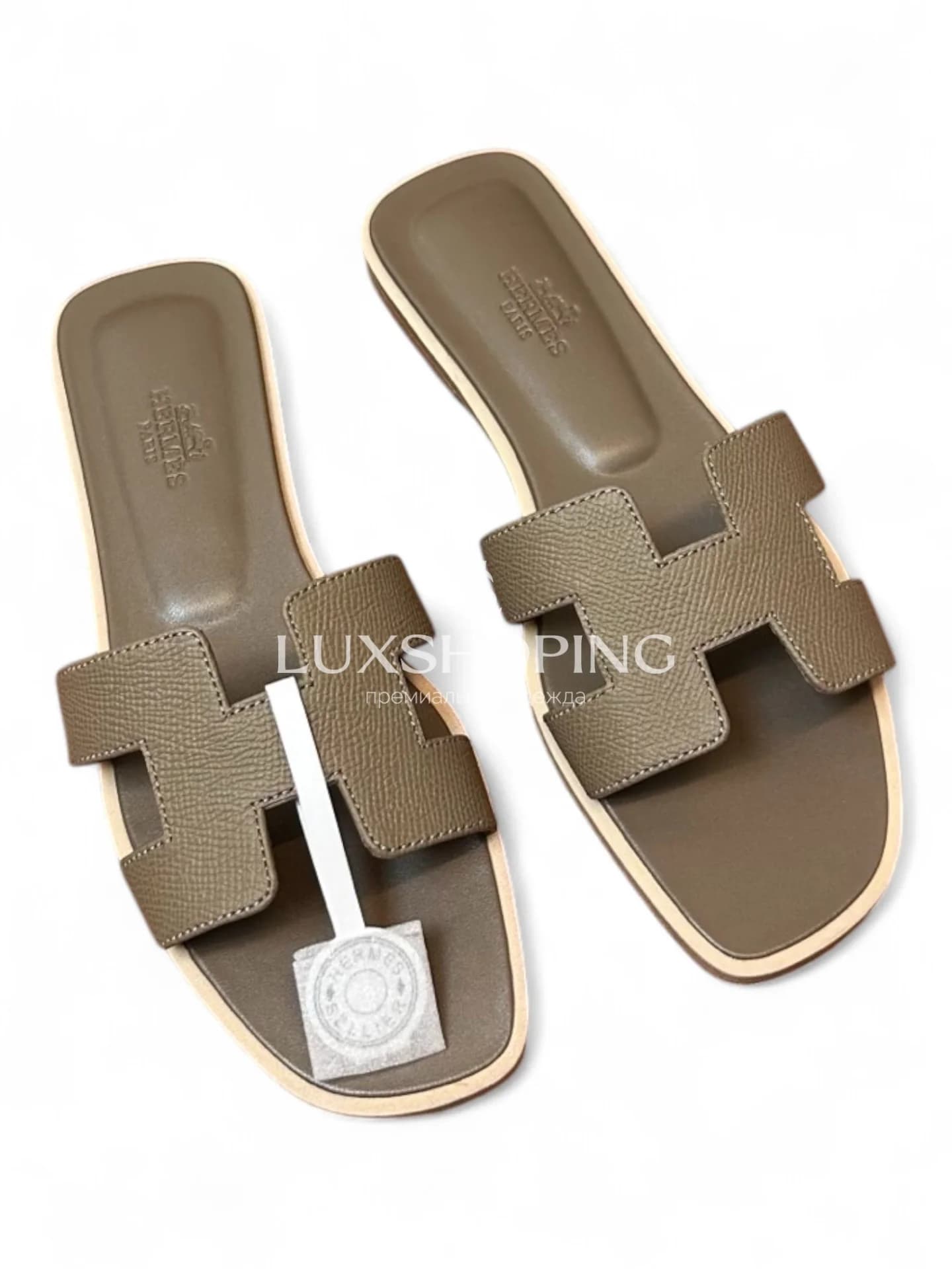 Шлепанцы Hermes Oran зернистые art37