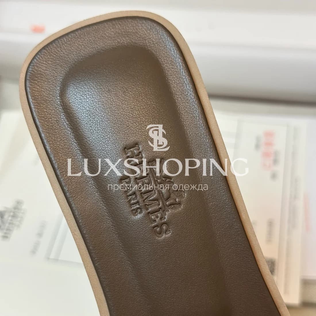 Шлепанцы Hermes Oran зернистые art37 - фото 5