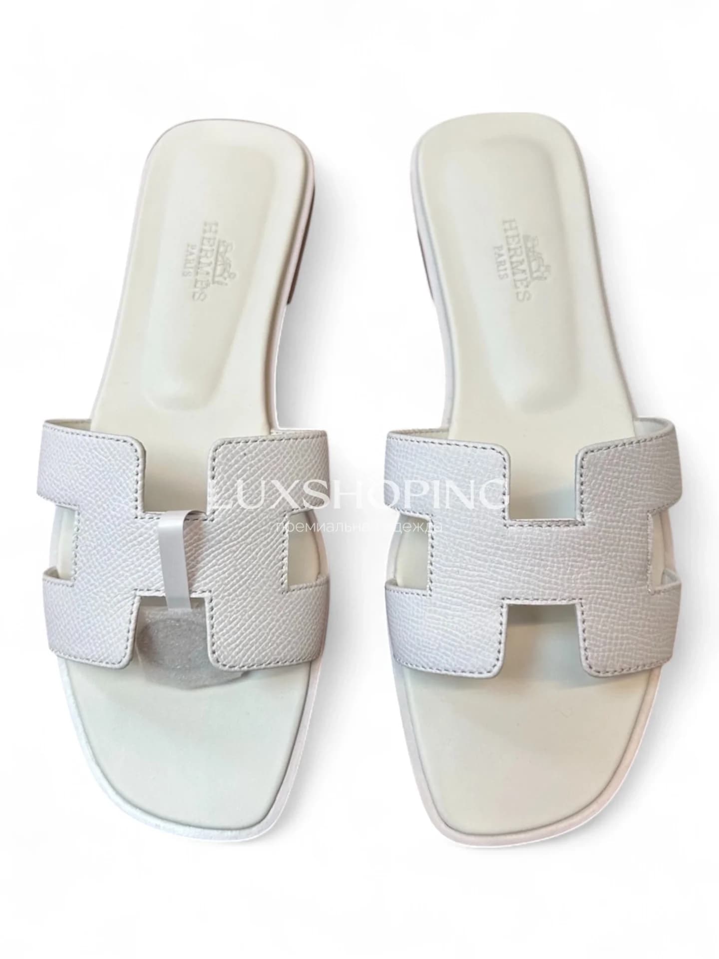 Шлепанцы Hermes Oran зернистые art42