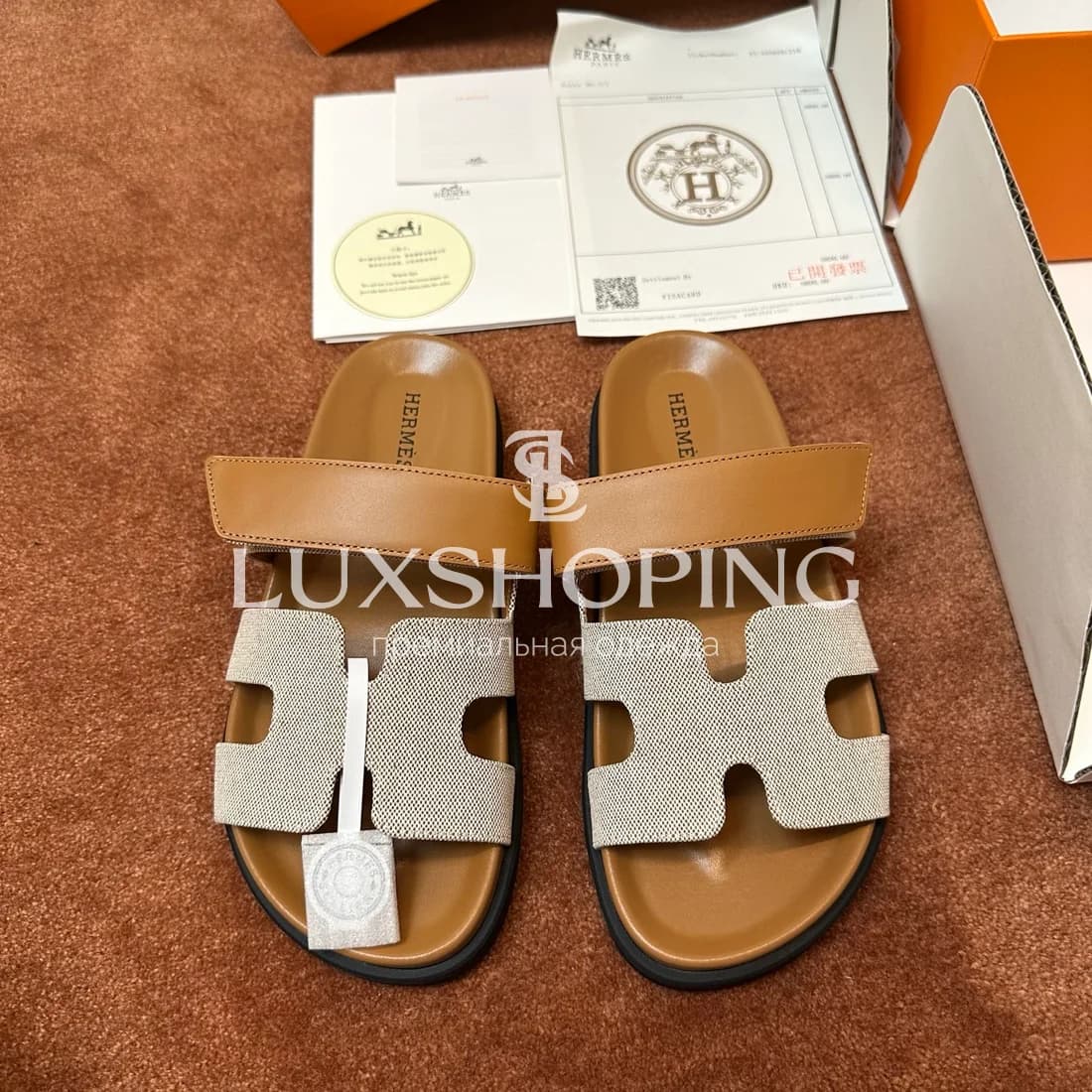 Шлепанцы Hermes Chypre ch5 - фото 2