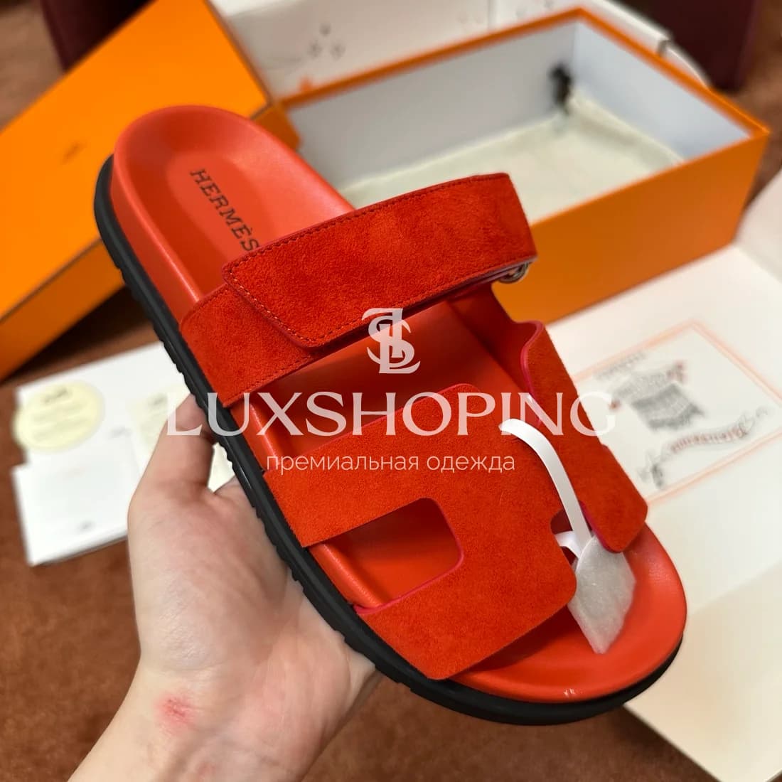 Шлепанцы Hermes Chypre ch7 - фото 8