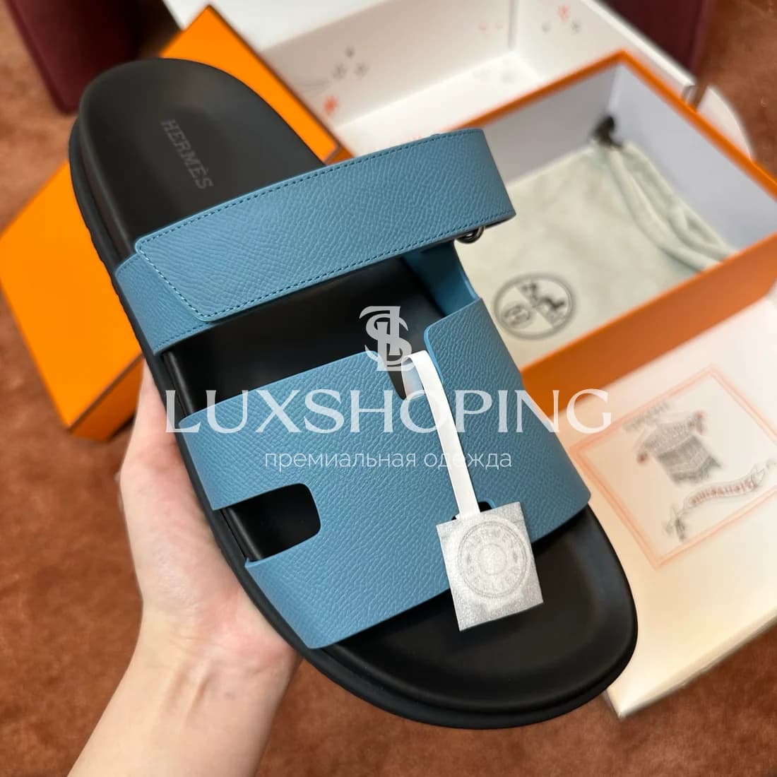 Шлепанцы Hermes Chypre ch10 - фото 3