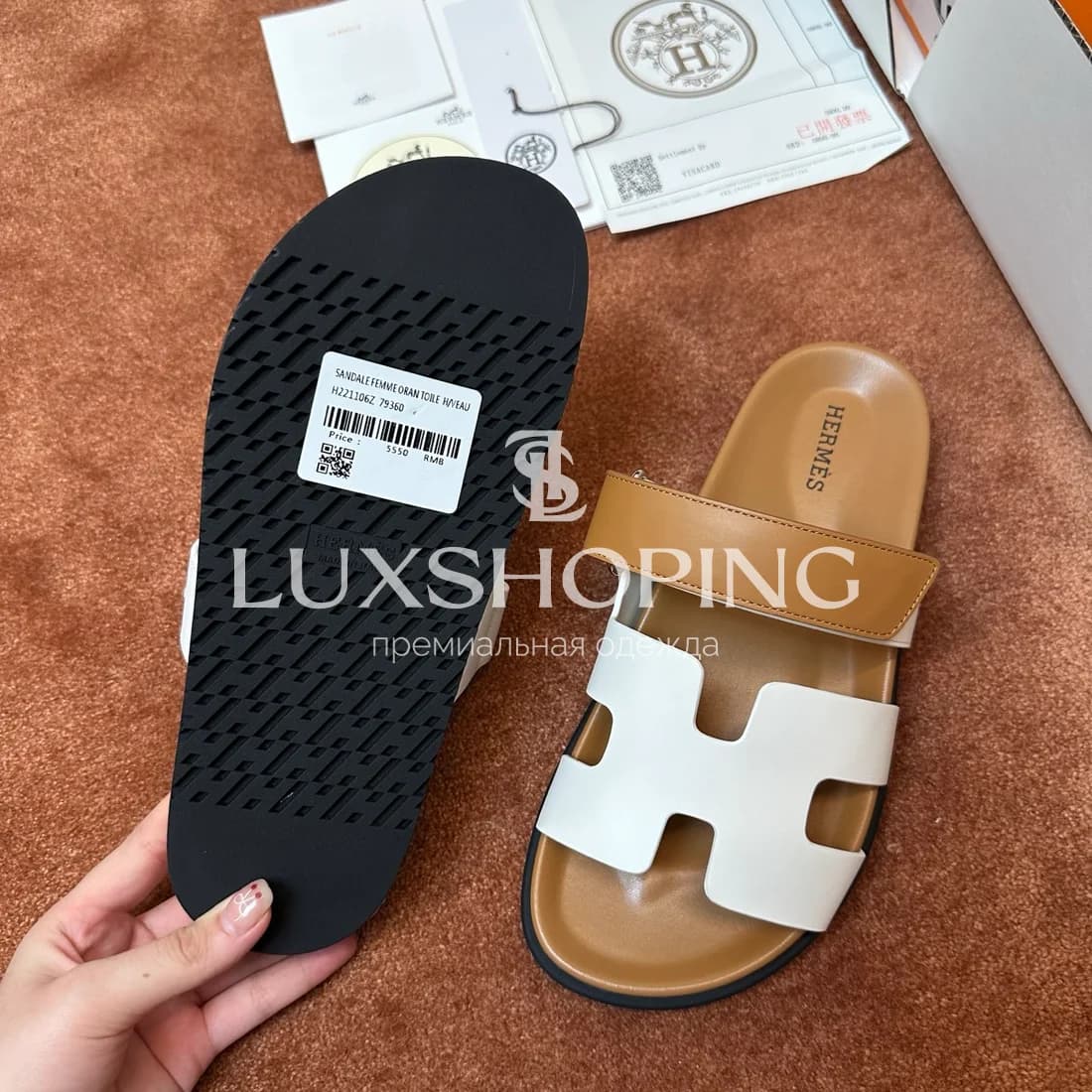 Шлепанцы Hermes Chypre ch10 - фото 8