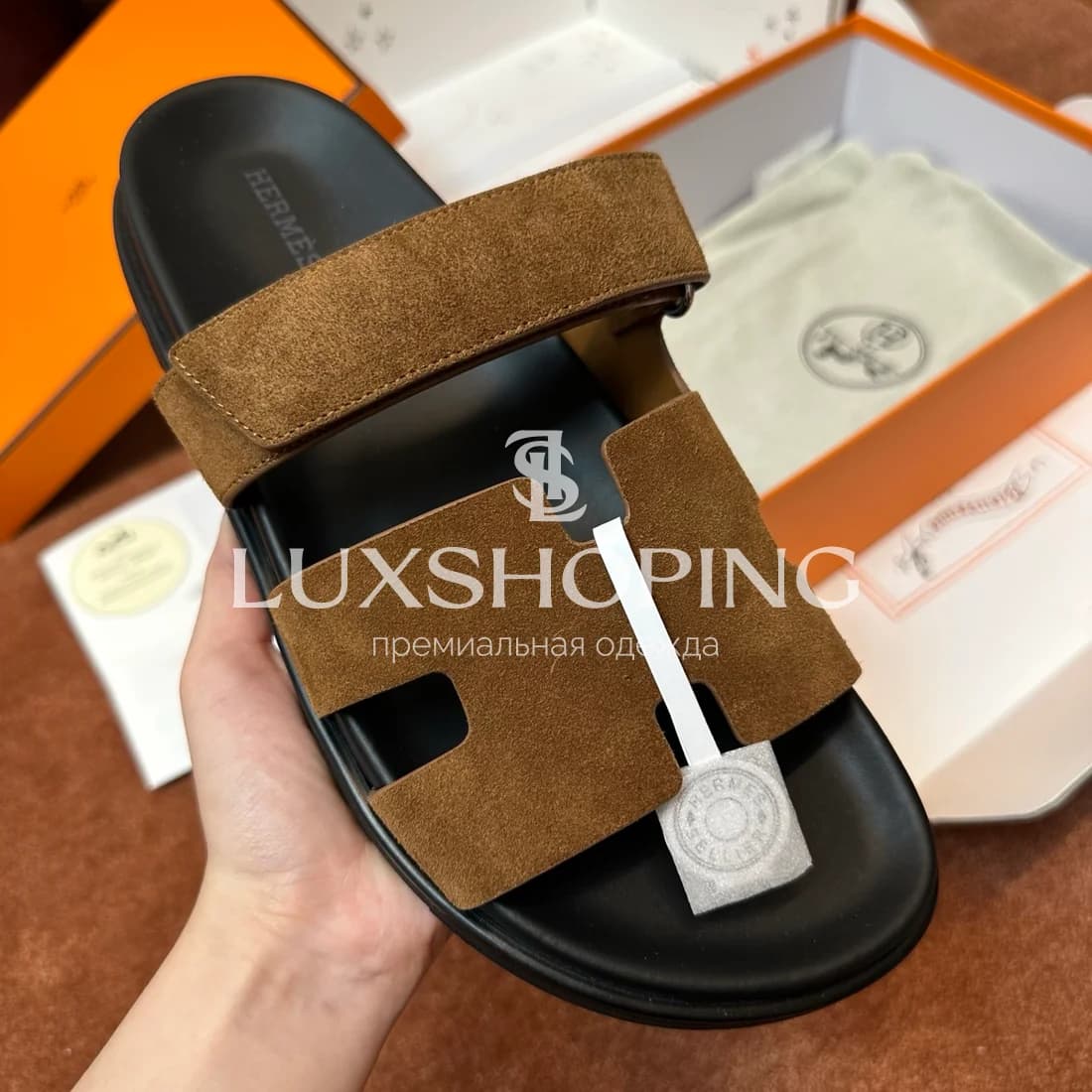 Шлепанцы Hermes Chypre ch12 - фото 3