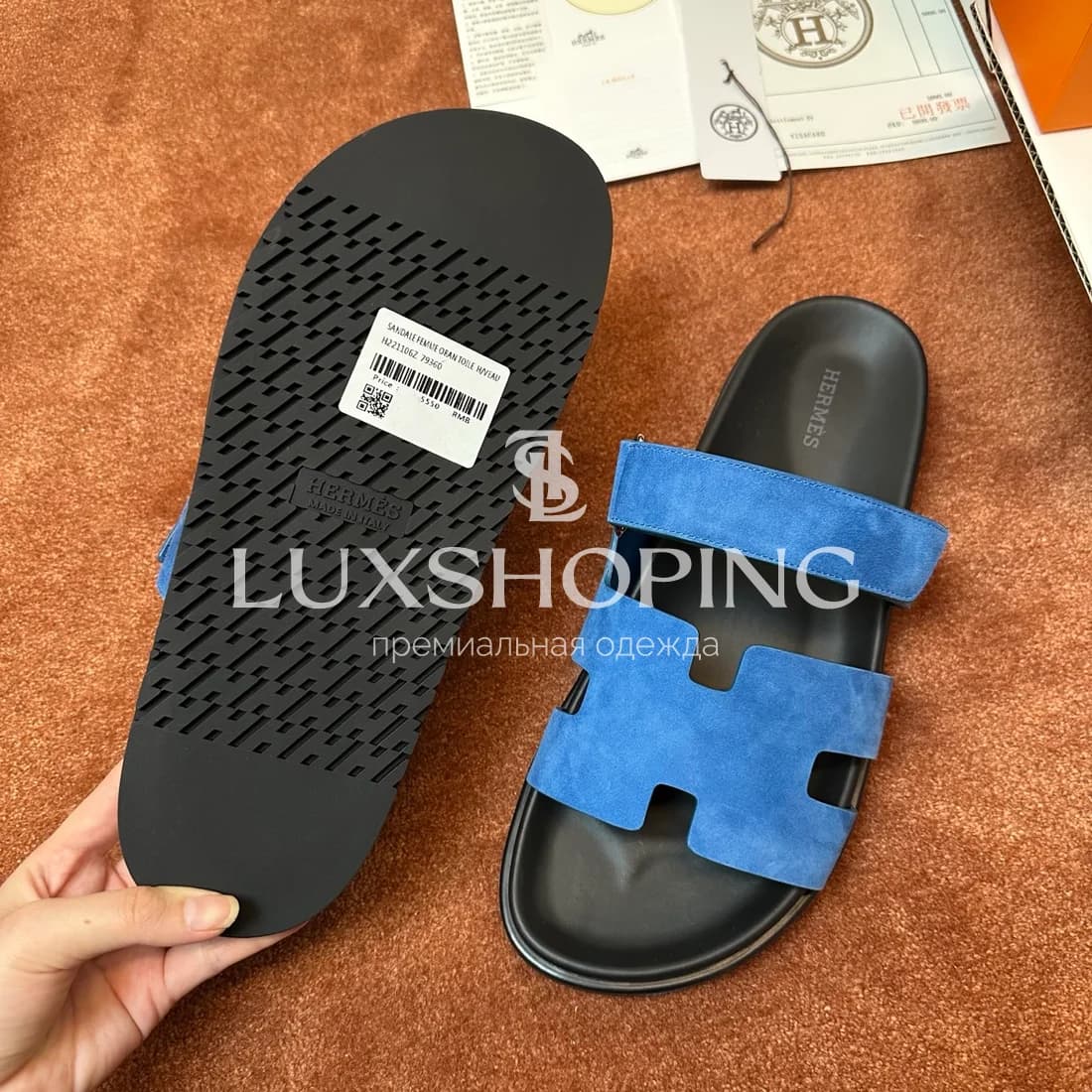 Шлепанцы Hermes Chypre ch13 - фото 7