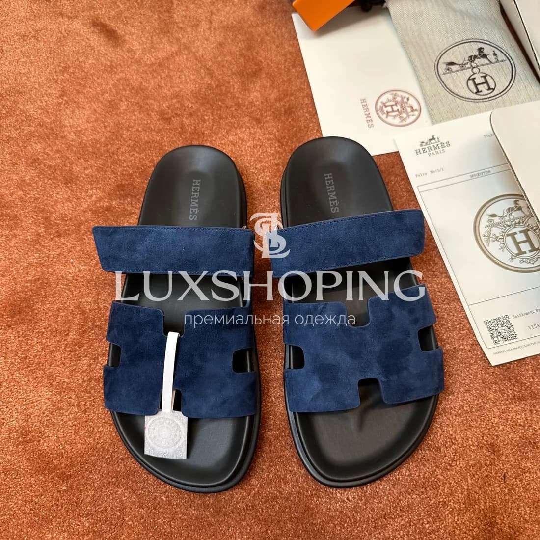 Шлепанцы Hermes Chypre ch14 - фото 2