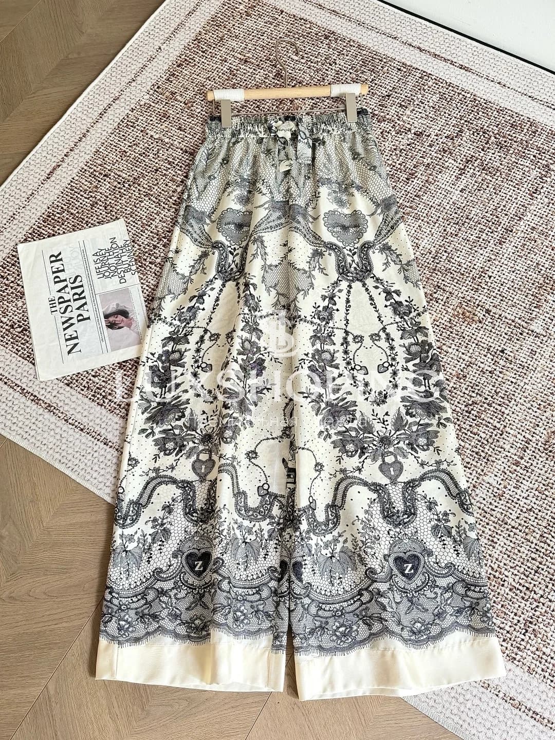 ZIMMERMANN – Комплект из 100% шёлка с кружевным принтом - фото 11