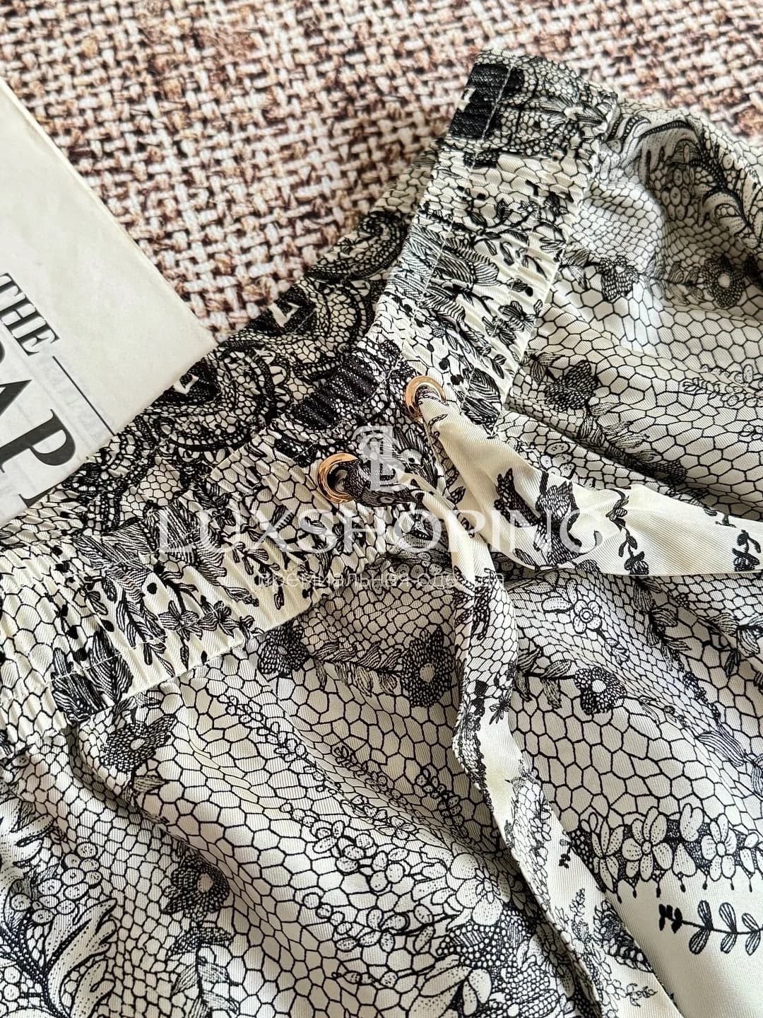 ZIMMERMANN – Комплект из 100% шёлка с кружевным принтом - фото 14