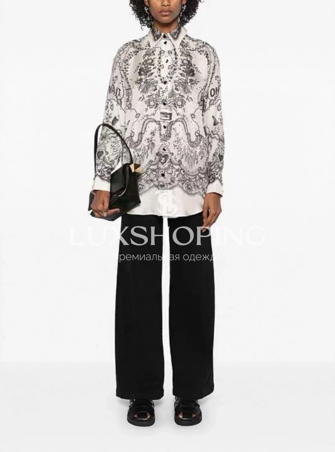 ZIMMERMANN – Комплект из 100% шёлка с кружевным принтом - фото 4