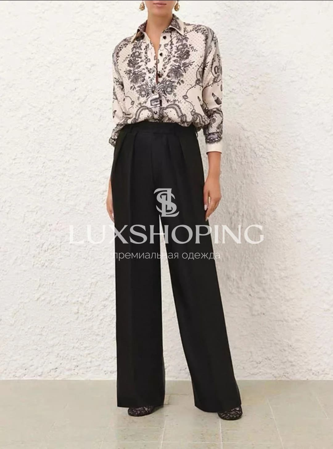 ZIMMERMANN – Комплект из 100% шёлка с кружевным принтом - фото 5