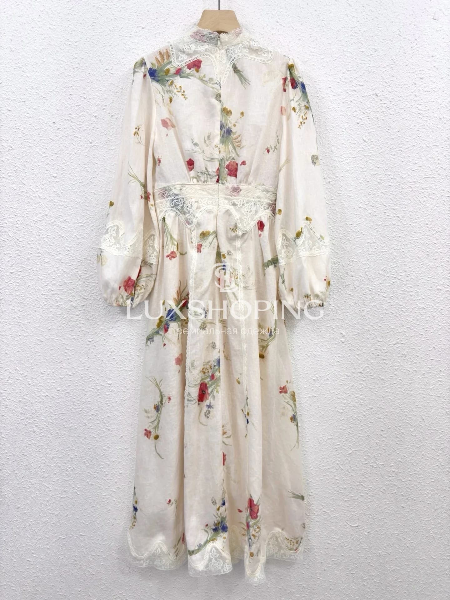 Платье Zimmermann Lucky Lace Plunge Midi Dress - фото 11