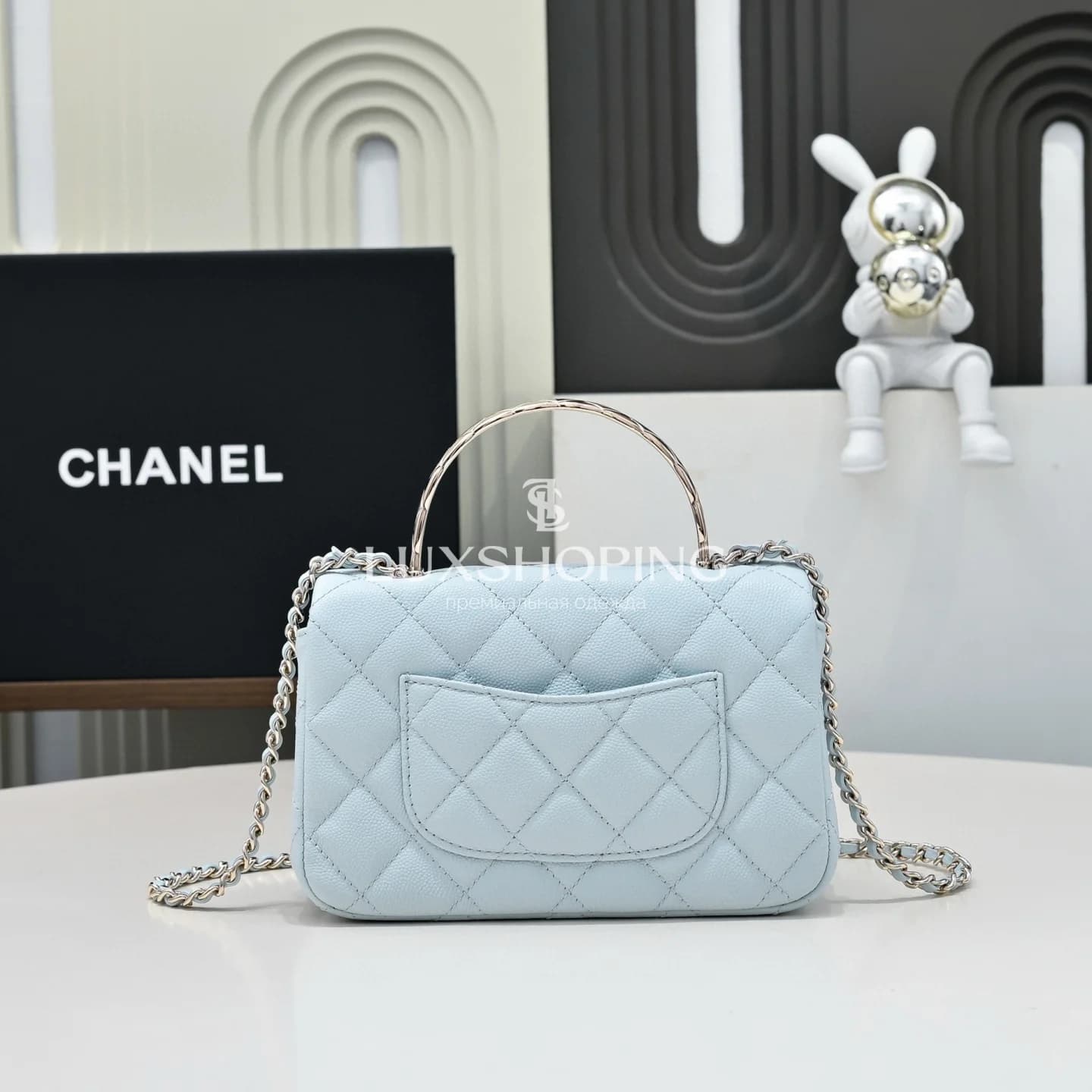 CHANEL Сумка 25S Coco Crush Handle в голубом цвете 11.5 × 18 × 7 см  (Small) - фото 3