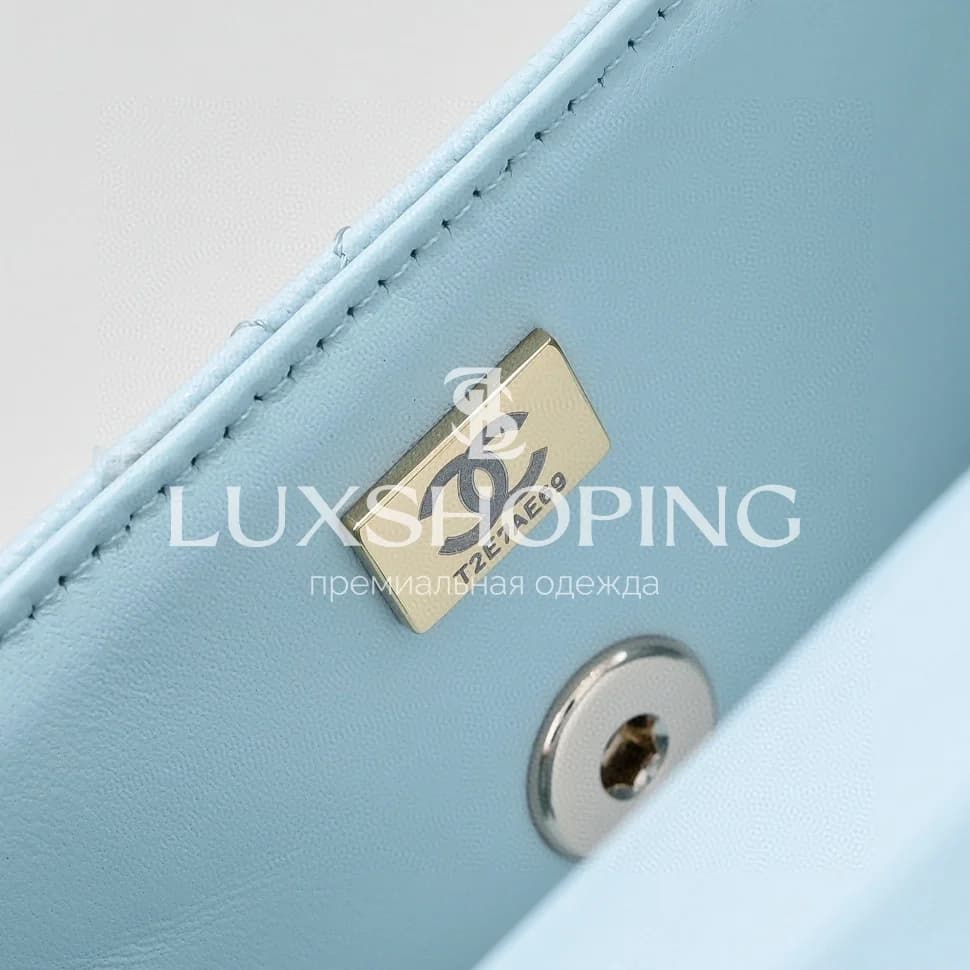 CHANEL Сумка 25S Coco Crush Handle в голубом цвете Medium 13.5 × 23 × 7 см - фото 9