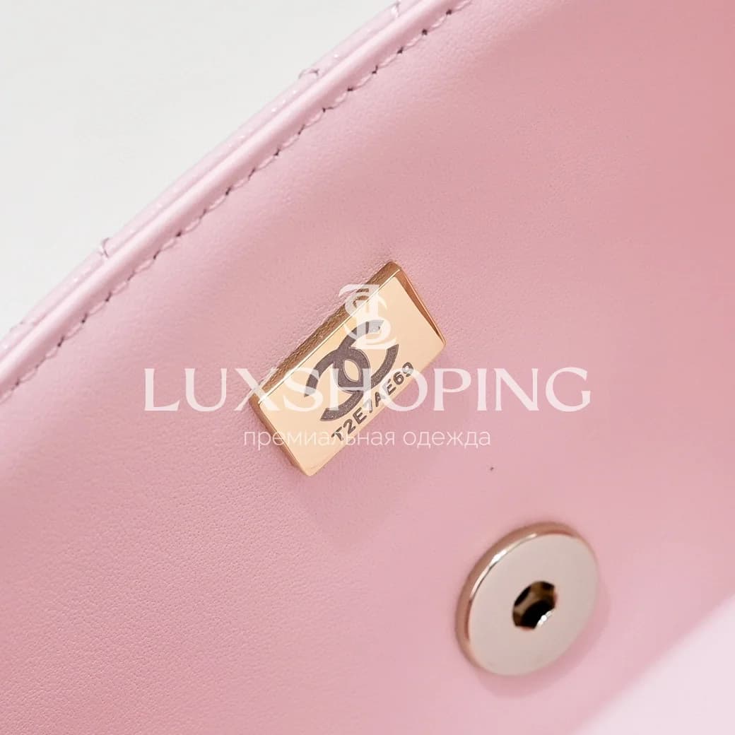 CHANEL Сумка 25S Coco Crush Handle в нежном розовом цвете Medium 13.5 × 23 × 7 см - фото 9
