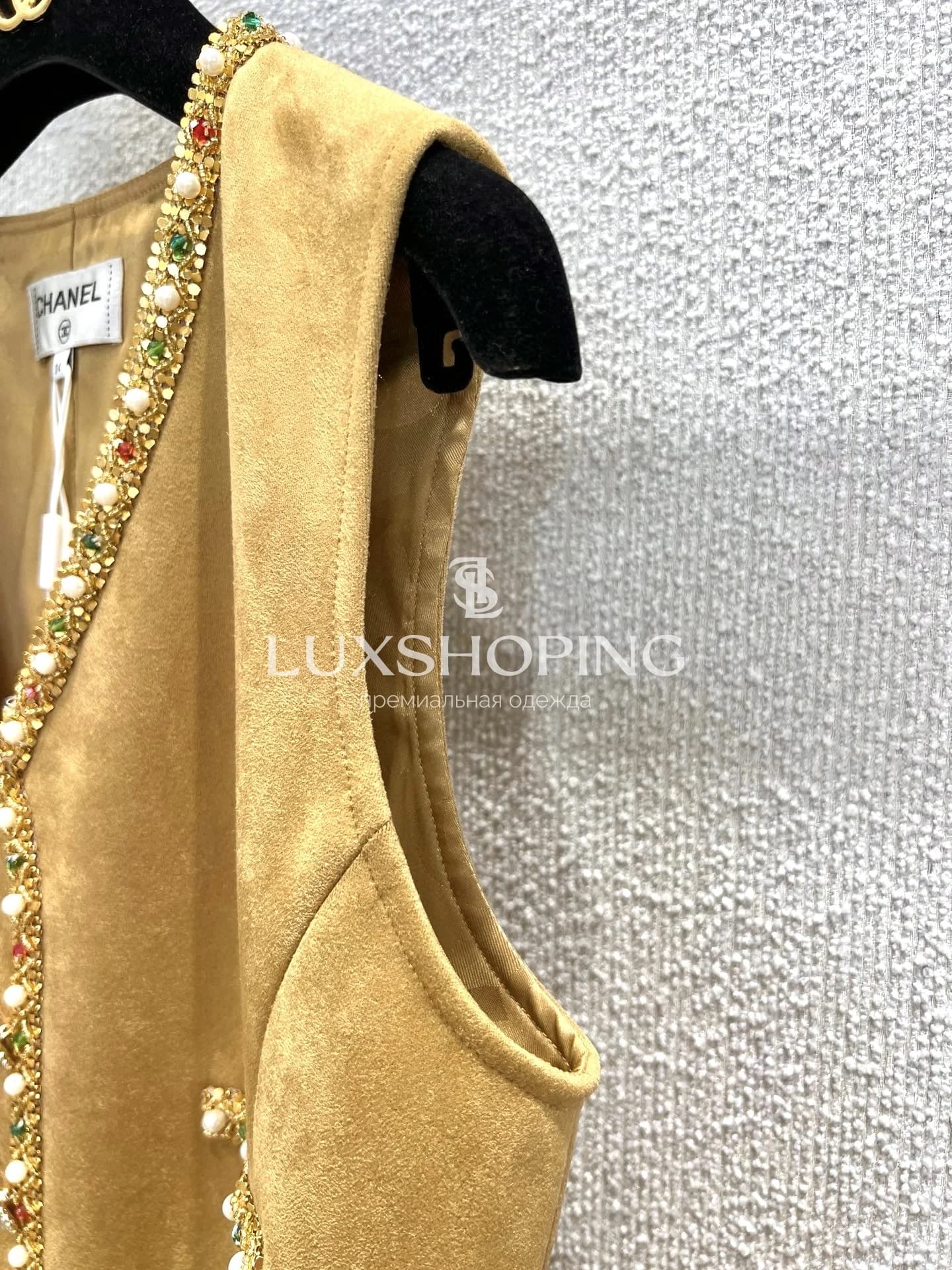 Платье CHANEL без рукавов с ручной вышивкой - фото 8