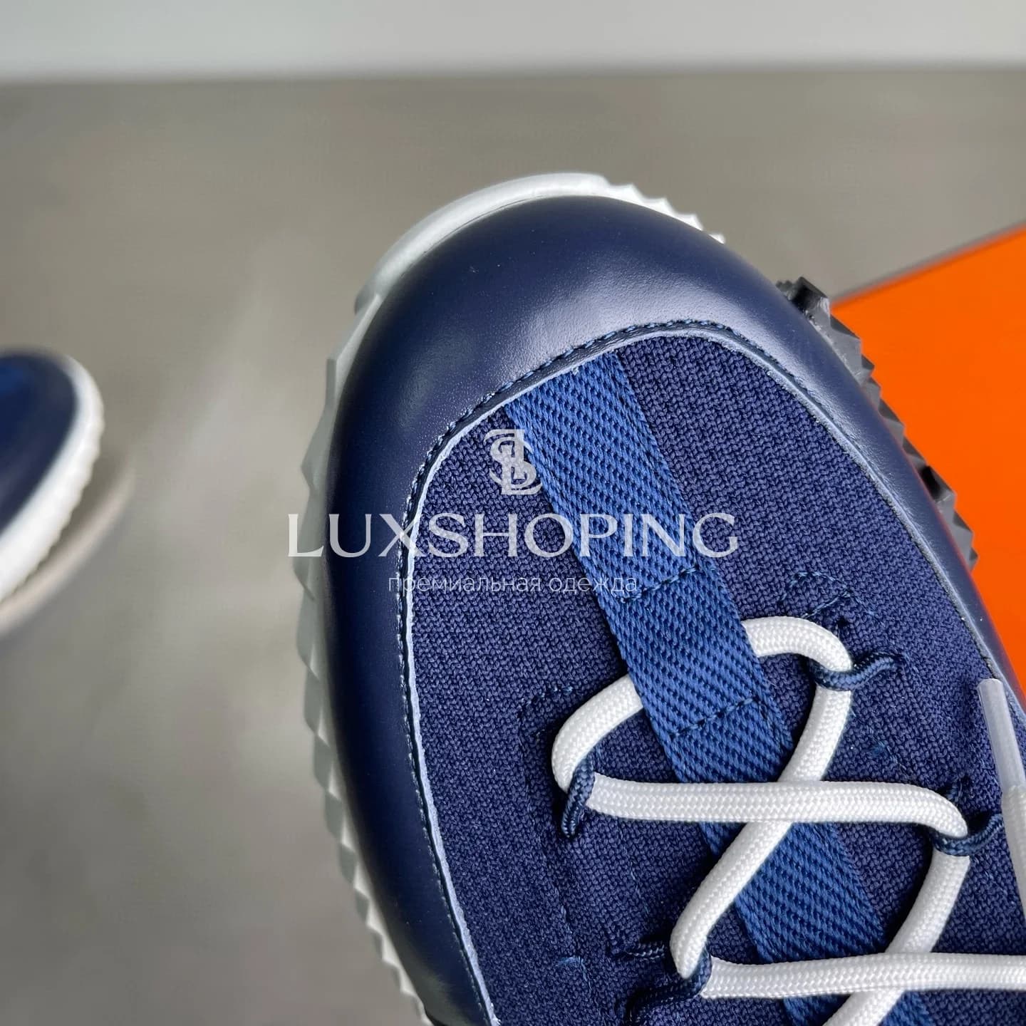 HERMÈS Lift Navy Sneakers мужские кроссовки премиум-класса - фото 6