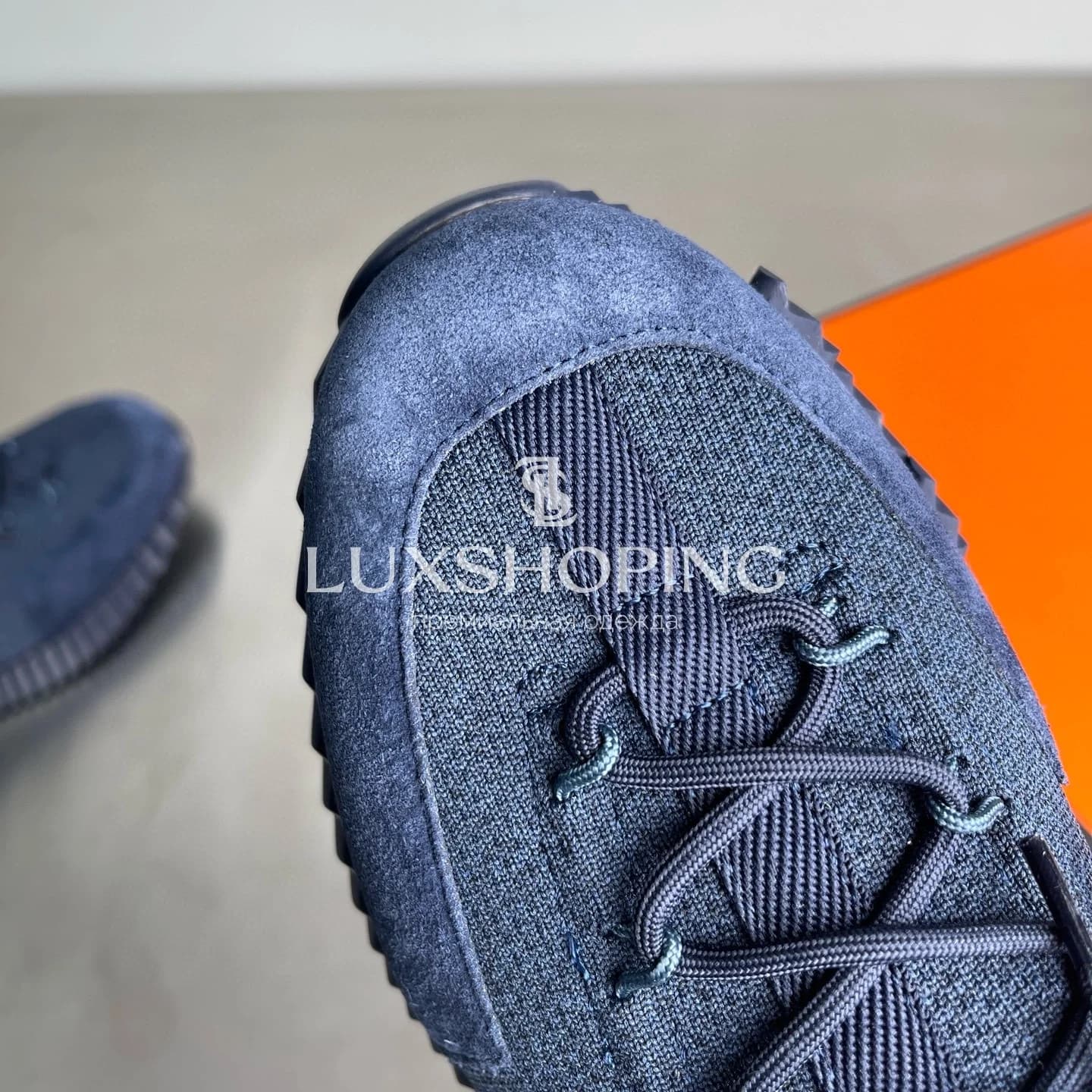 HERMÈS Lift Navy Sneakers мужские кроссовки Глубокий синий - фото 6