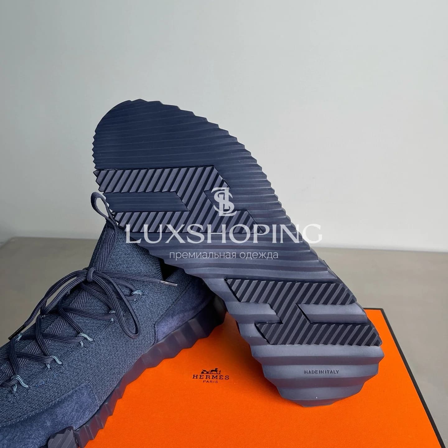HERMÈS Lift Navy Sneakers мужские кроссовки Глубокий синий - фото 10
