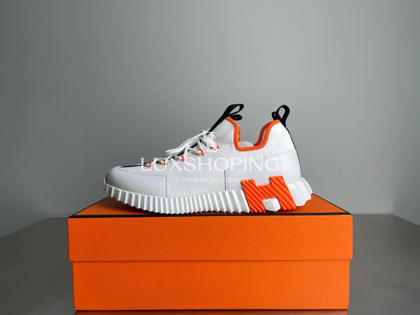 HERMÈS Lift Navy Sneakers кроссовки H011 - фото 2