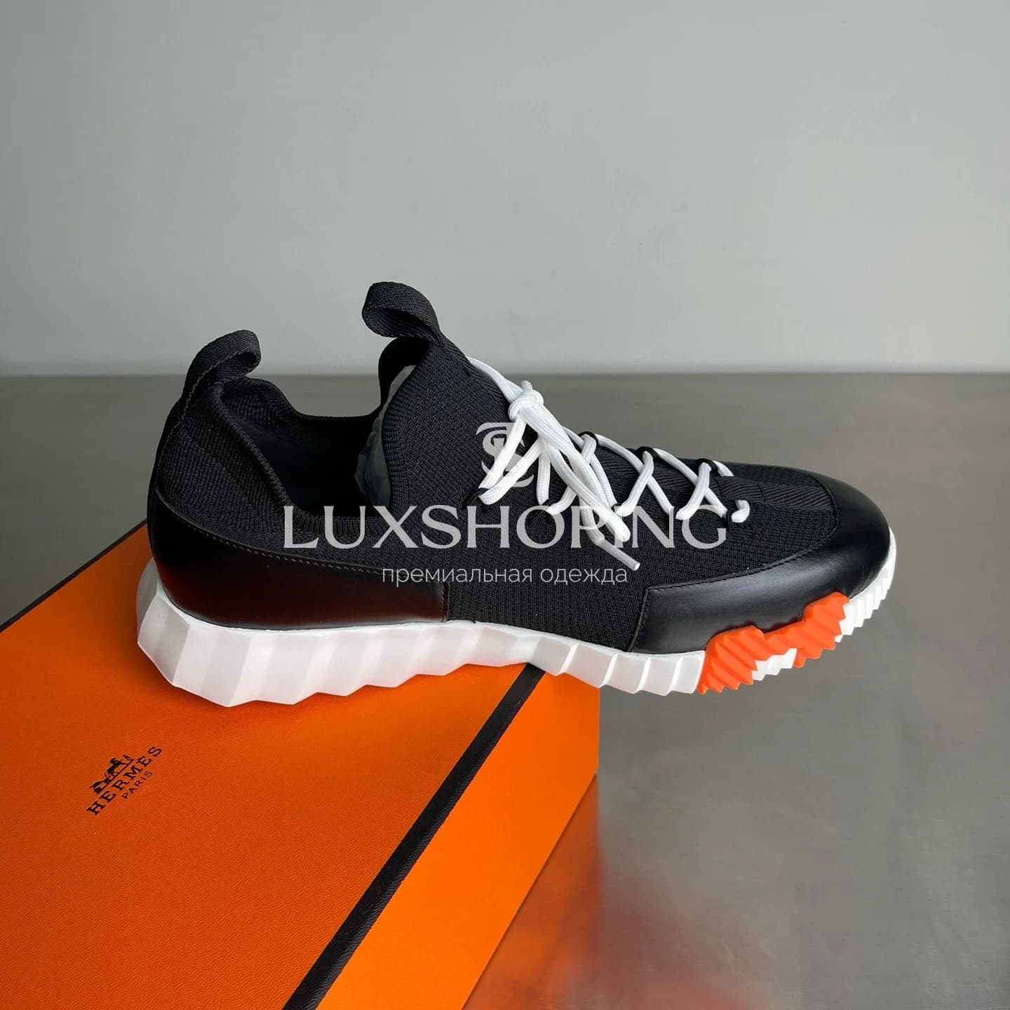 HERMÈS Lift Navy Sneakers кроссовки H014 - фото 4