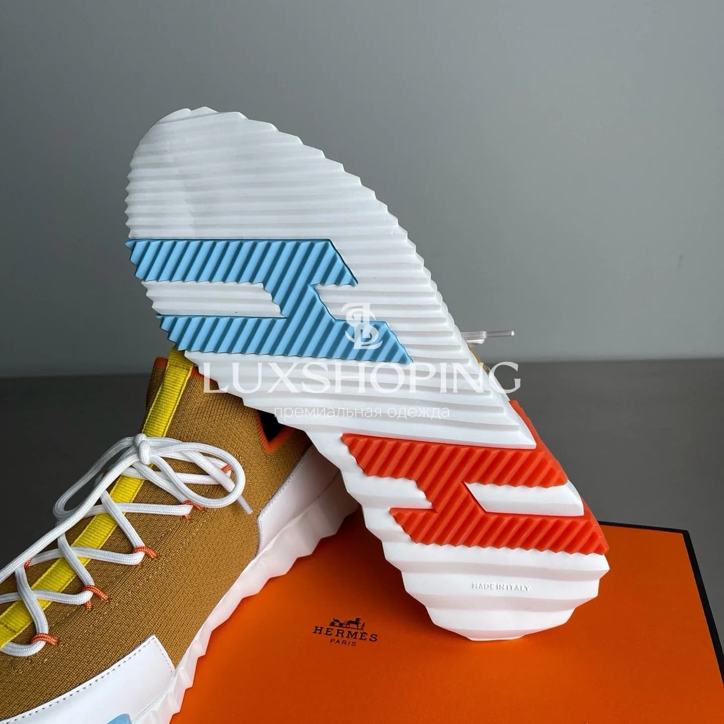 HERMÈS Lift Navy Sneakers кроссовки H015 - фото 10