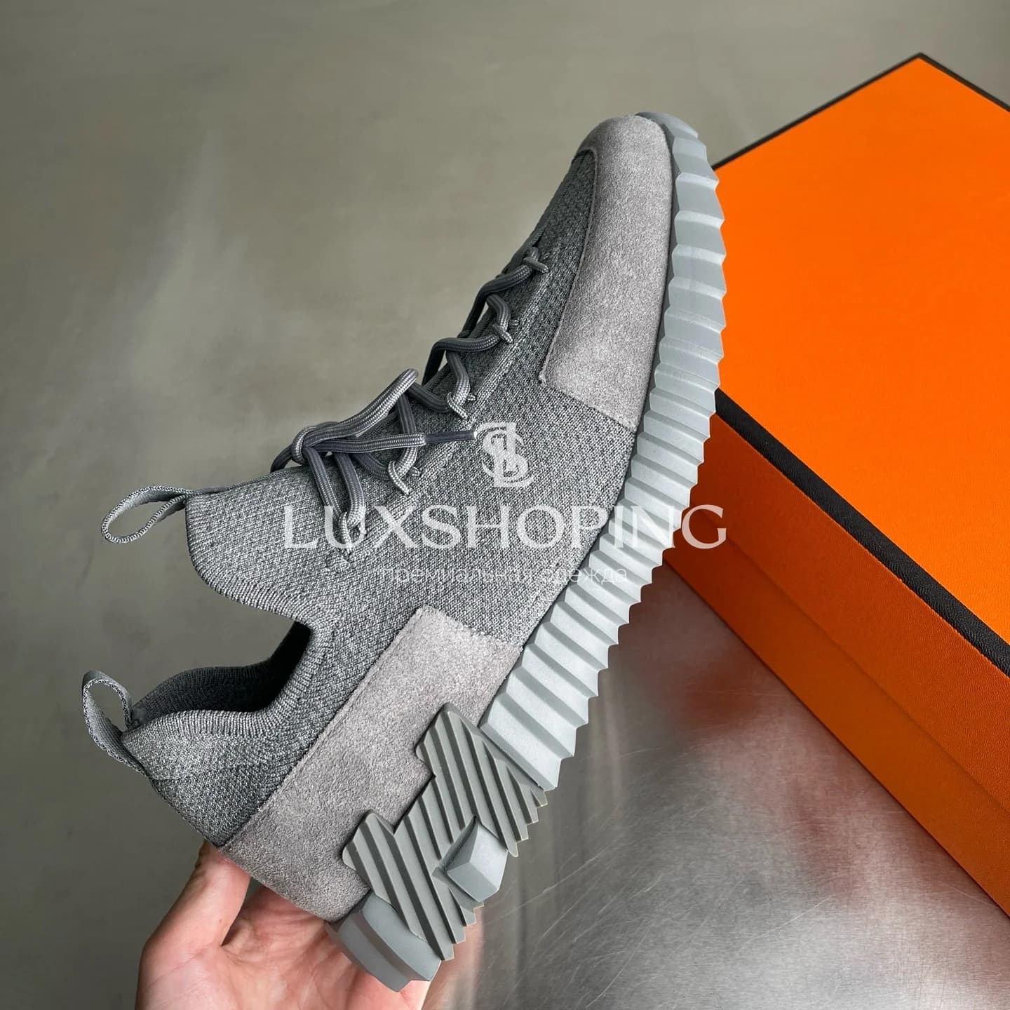 HERMÈS Lift Navy Sneakers кроссовки H016 - фото 5